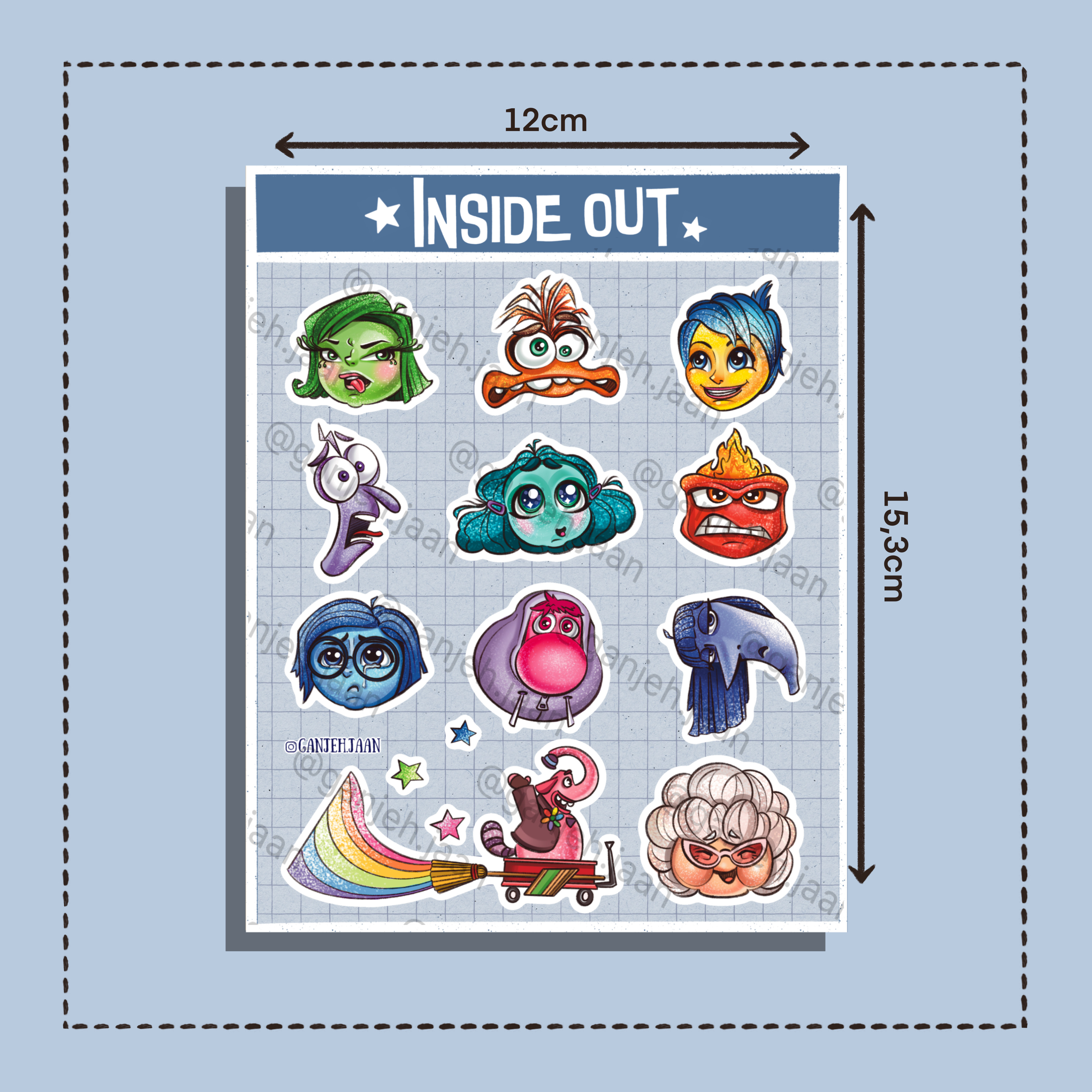 استیکر inside out گنجه جان
