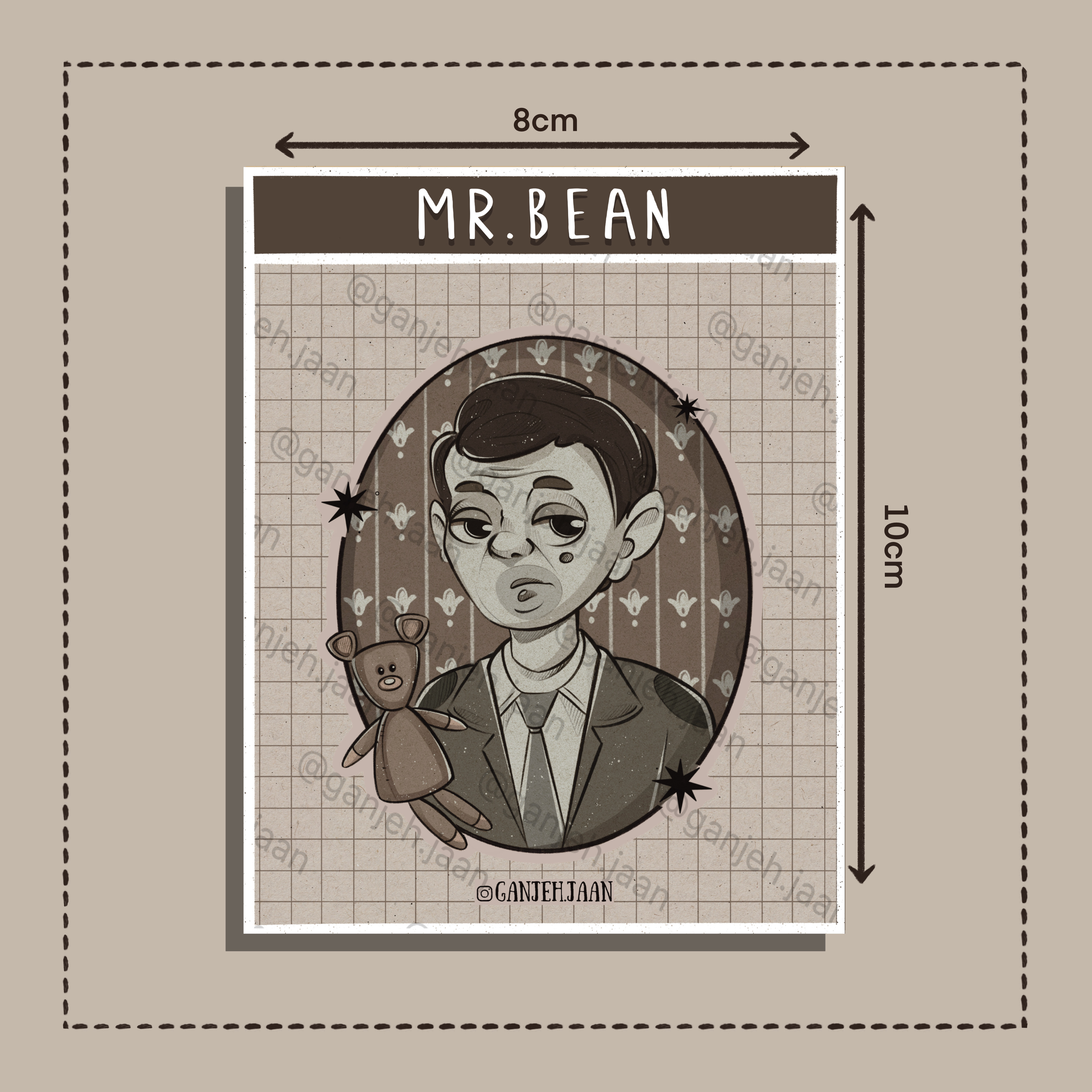 استیکر Mr.Bean گنجه جان
