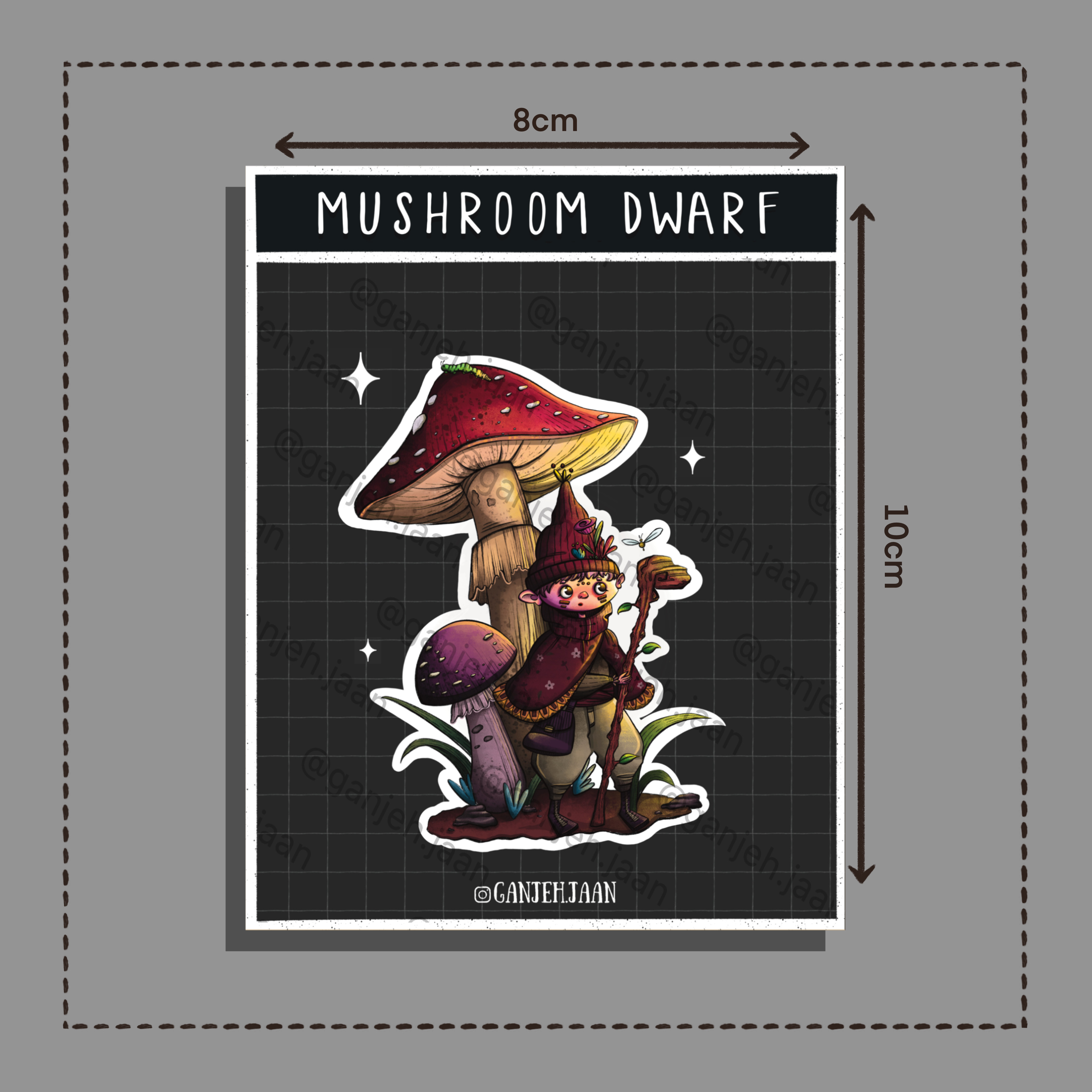 استیکر mushroom dwarf گنجه جان