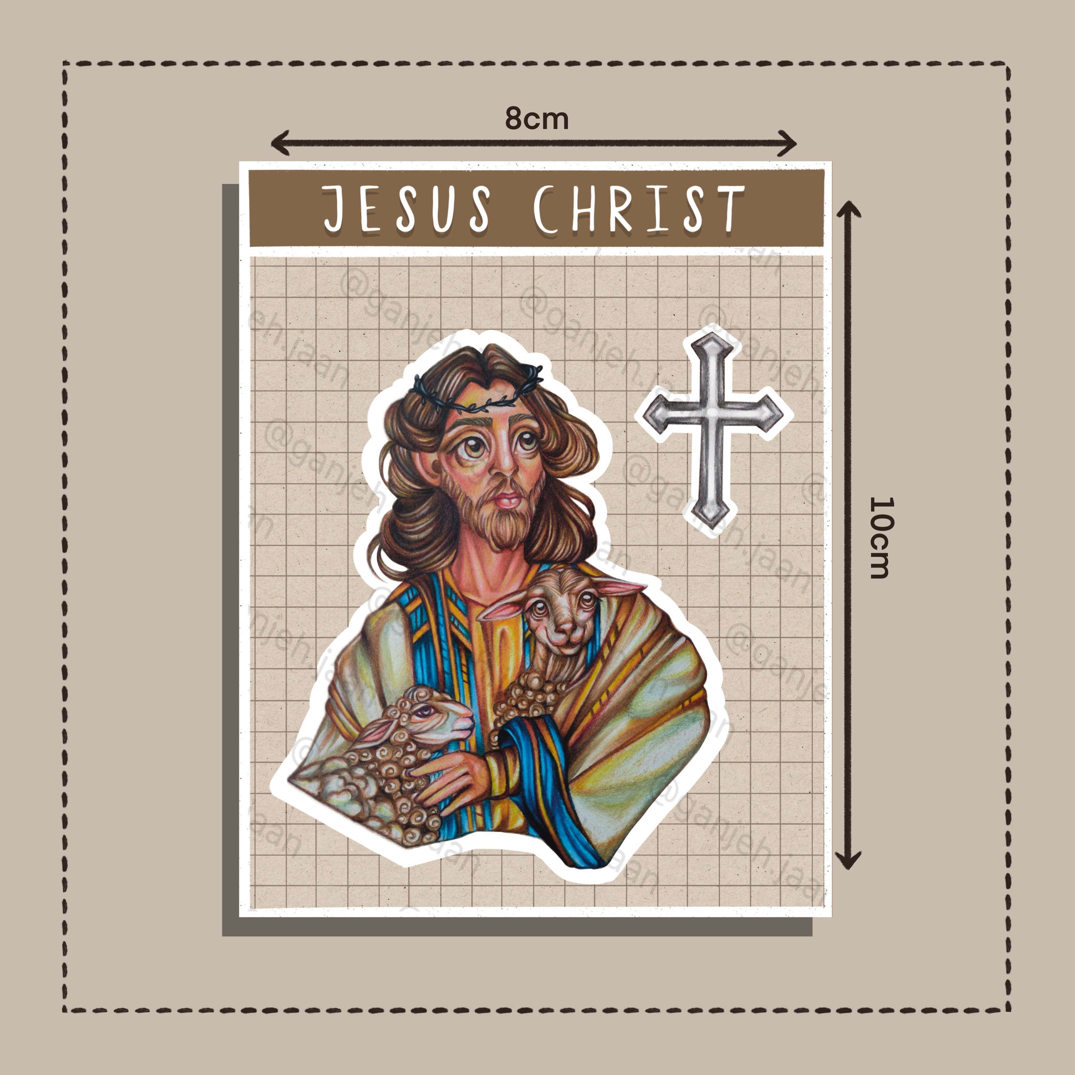 استیکر مسیح Jesus Christ گنجه جان