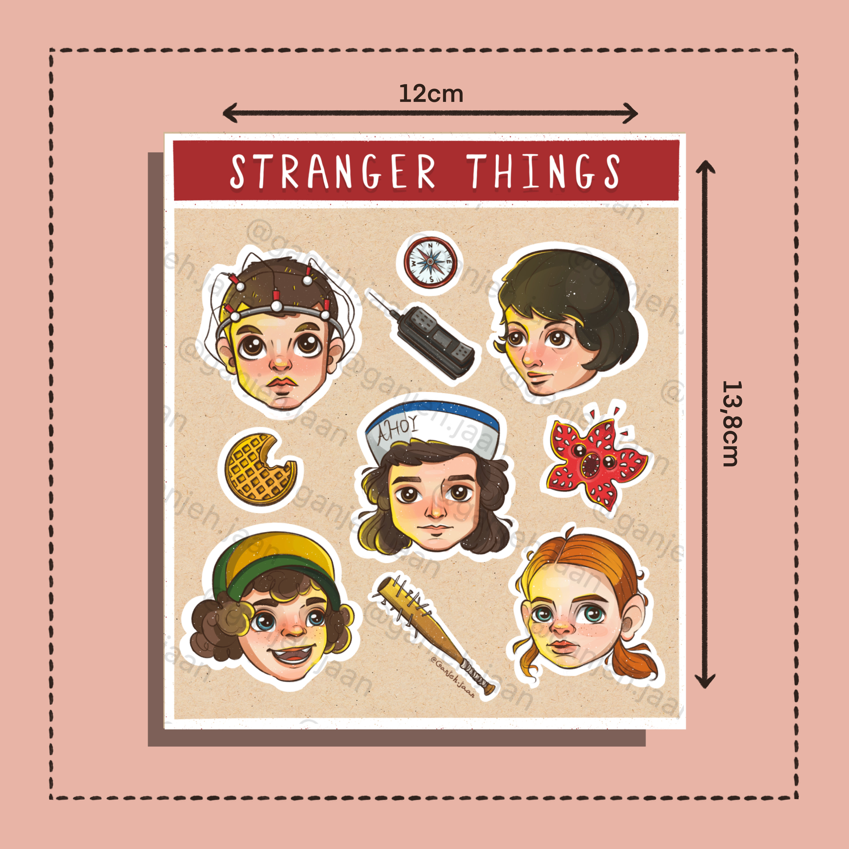 استیکر سریال stranger things  گنجه جان