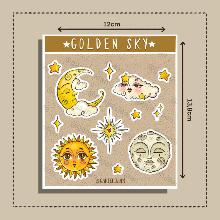 استیکر golden sky گنجه جان