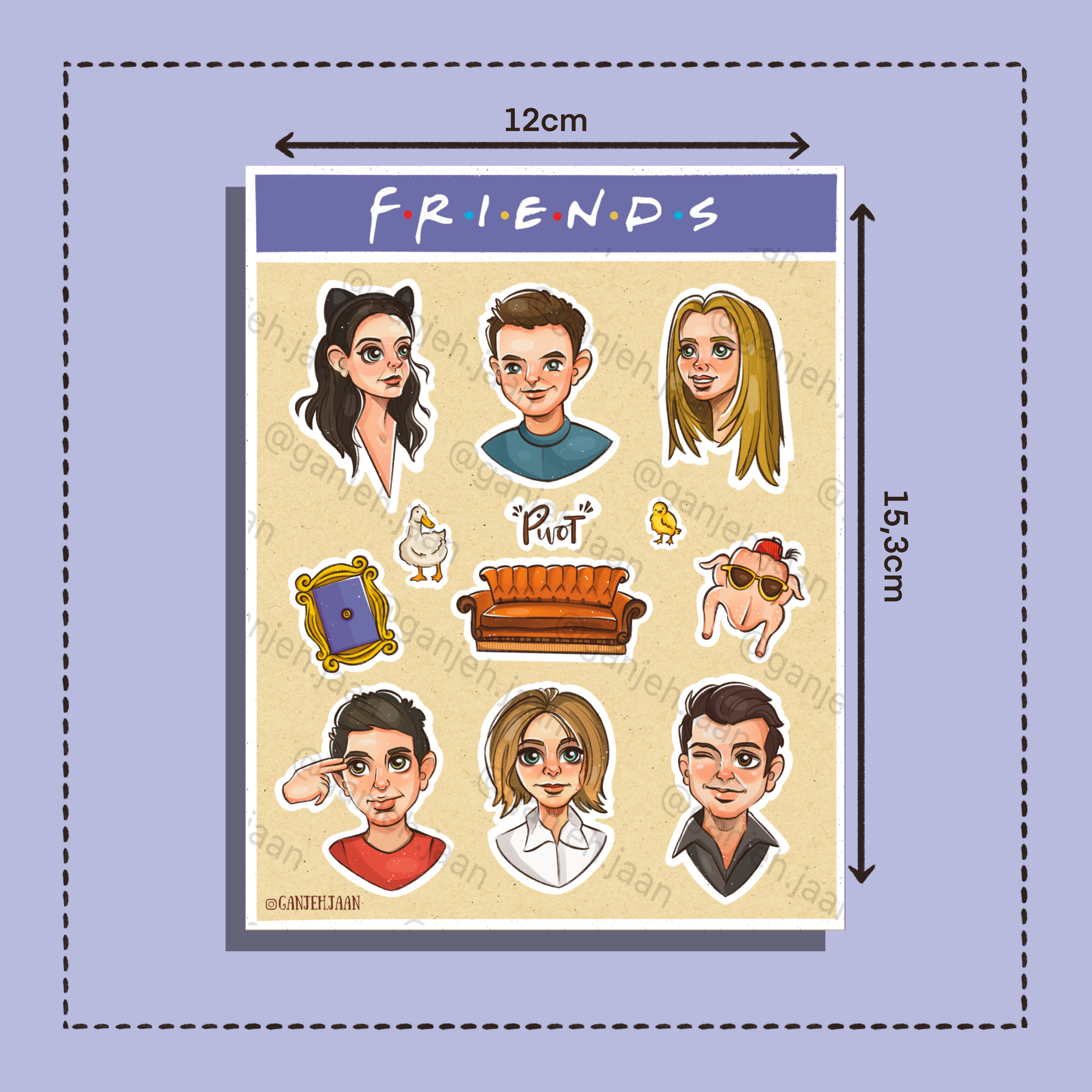 استیکر فرندز friends گنجه جان