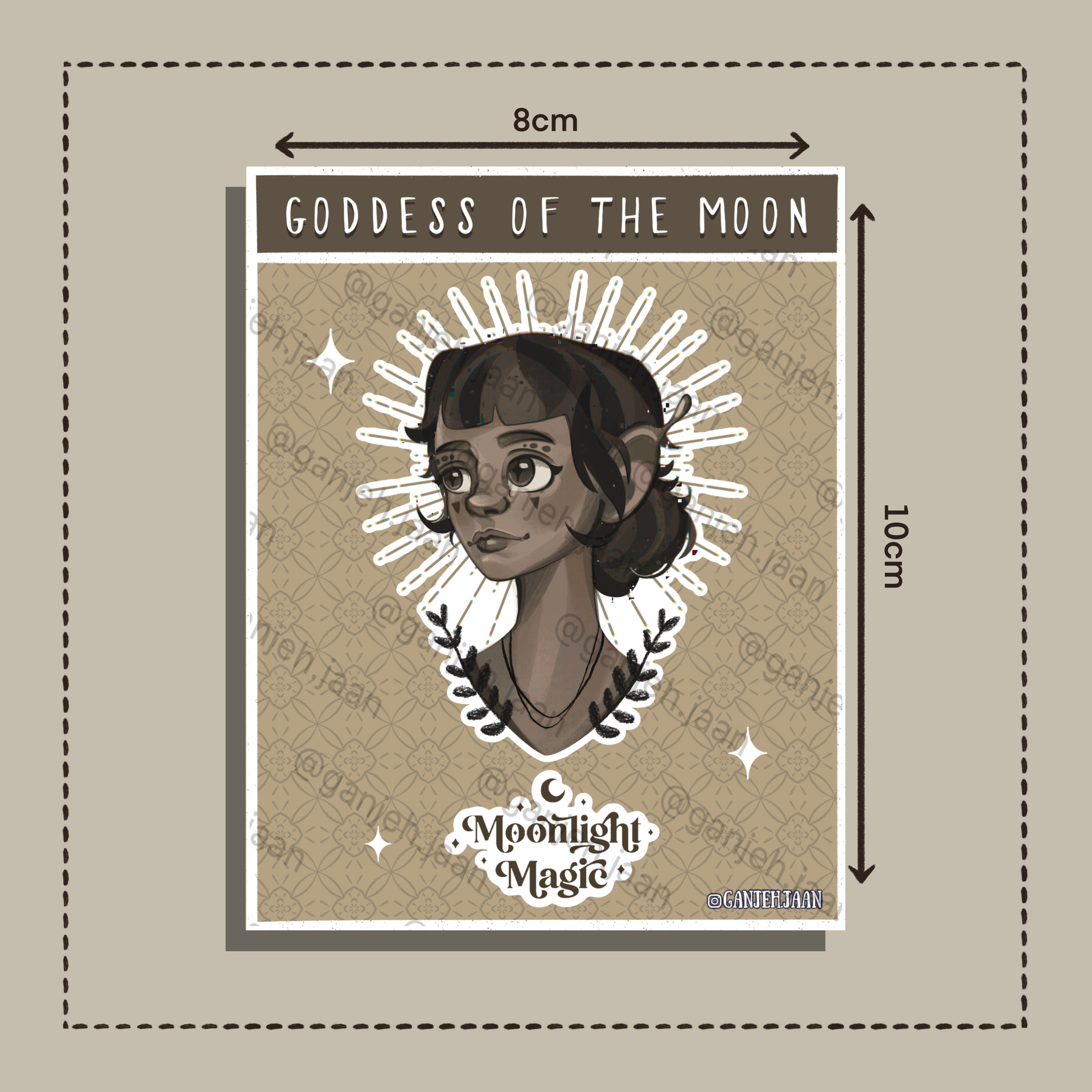 استیکر goddess of the moon گنجه جان