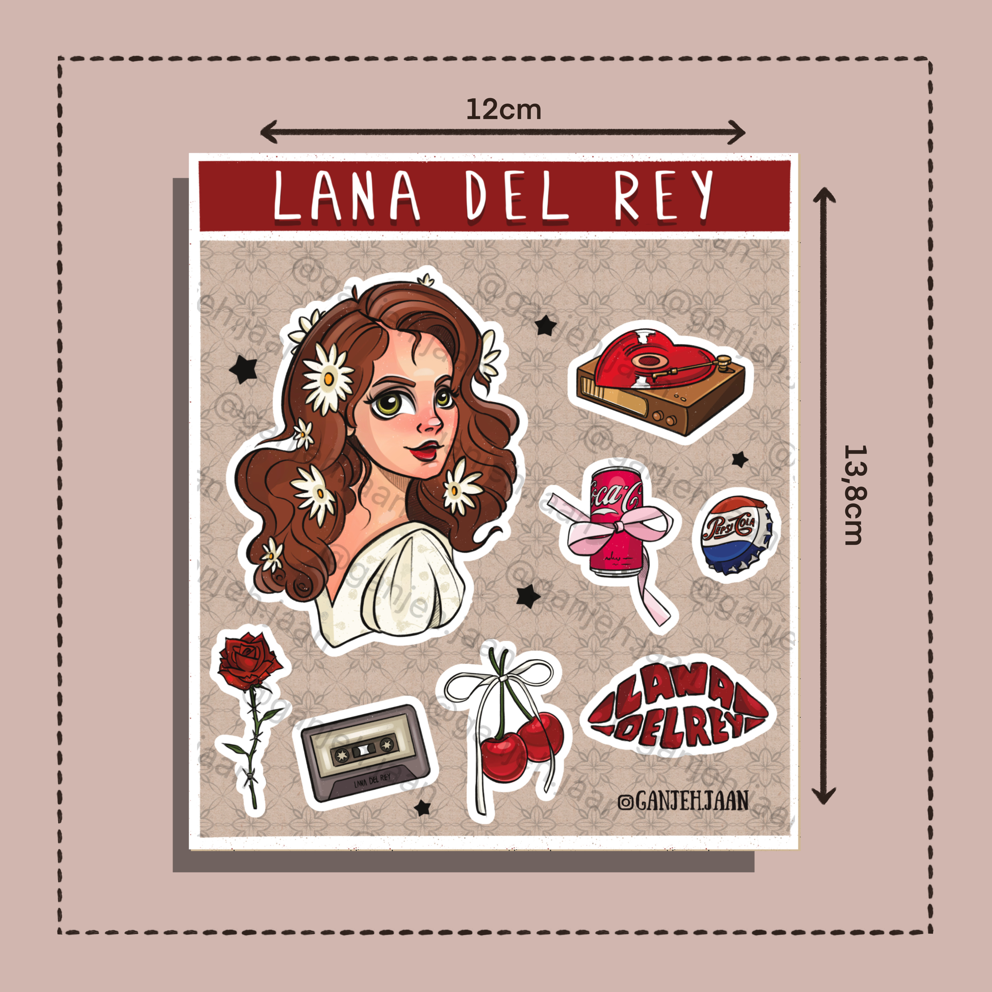 استیکر لانا Lana del rey گنجه جان
